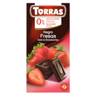 TORRAS Czekolada gorzka z truskawkami bez dodatku cukru bezglutenowa 75g