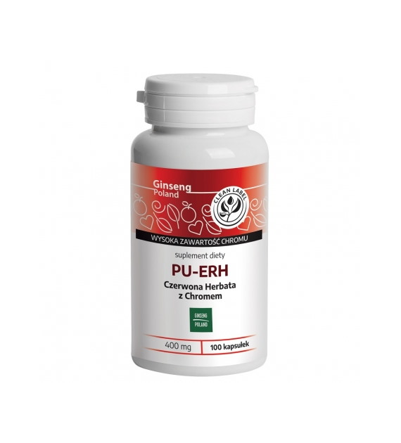 PU-ERH czerwona herbata z chromem 100kaps. GINSENG POLAND