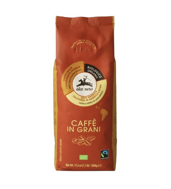 ALCE NERO Kawa 100% Arabica ziarnista FT BIO 500g