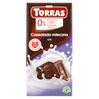 TORRAS Czekolada mleczna bez dodatku cukru bezglutenowa 75g