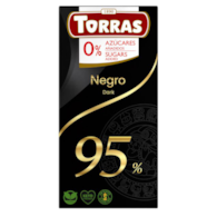 TORRAS Czekolada gorzka 95% kakao bez dodatku cukru bezglutenowa 75g
