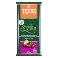 TRAPA Stevia Czekolada mleczna crunchy bez dodatku cukru bezglutenowa 75g