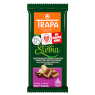 TRAPA Stevia Czekolada mleczna crunchy bez dodatku cukru bezglutenowa 75g