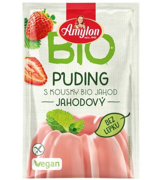 AMYLON Budyń truskawkowy bezglutenowy BIO 40g