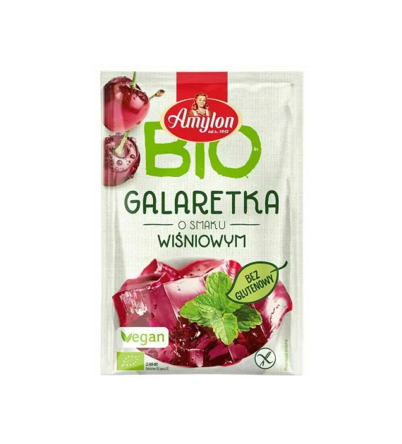 AMYLON Galaretka o smaku wiśniowym bezglutenowa BIO 40g