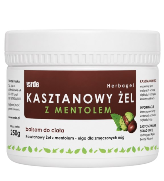 Kasztanowy żel z mentolem 250ml VIRDE