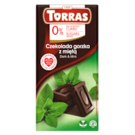 TORRAS Czekolada gorzka z miętą bez dodatku cukru bezglutenowa 75g
