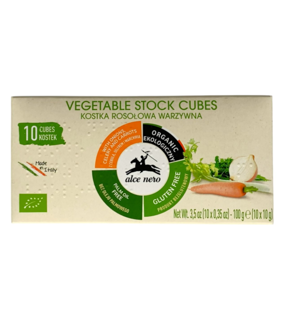 ALCE NERO Bulion - kostki warzywne BIO 100g (10 x 10g)