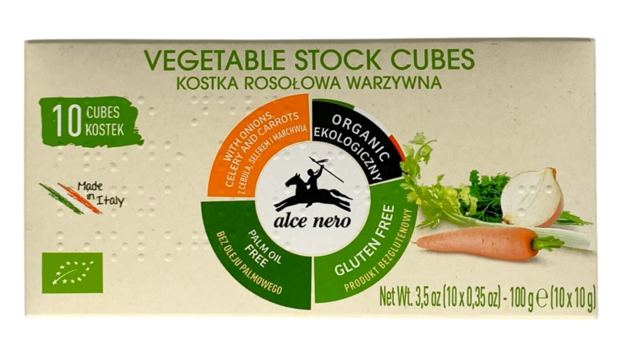 ALCE NERO Bulion - kostki warzywne BIO 100g (10 x 10g)
