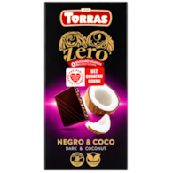 TORRAS ZERO Czekolada gorzka z kokosem bez dodatku cukru bezglutenowa 125g