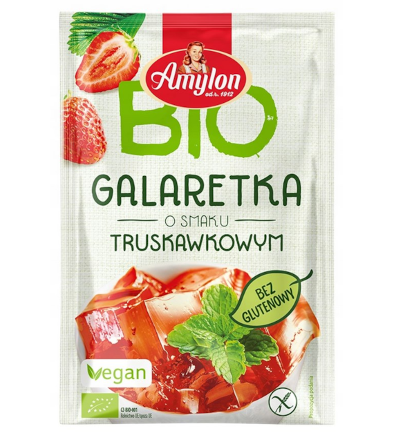 AMYLON Galaretka o smaku truskawkowym bezglutenowa BIO 40g