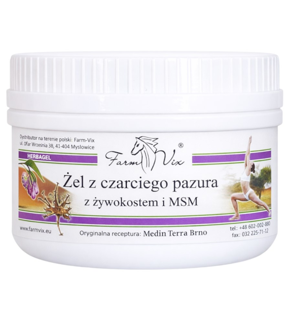 FarmVix Żel z Czarciego Pazura z żywokostem i MSM 350g