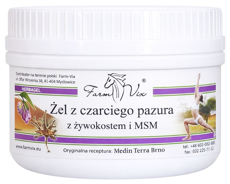 FarmVix Żel z Czarciego Pazura z żywokostem i MSM 350g