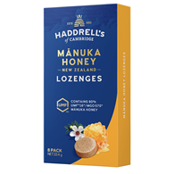 Pastylki do ssania Miód Manuka UMF16+ MGO570+ 8 sztuk (22,4g) HADDRELL'S OF CAMBRIDGE