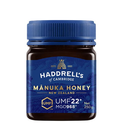 Miód Manuka UMF22+ MGO968+ 250g HADDRELL'S OF CAMBRIDGE