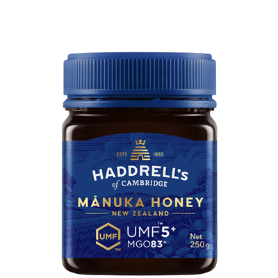 Miód Manuka UMF5+ MGO83+ 250g HADDRELL'S OF CAMBRIDGE