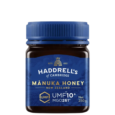 Miód Manuka UMF10+ MGO261+ 250g HADDRELL'S OF CAMBRIDGE