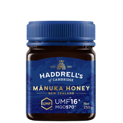 Miód Manuka UMF16+ MGO570+ 250g HADDRELL'S OF CAMBRIDGE