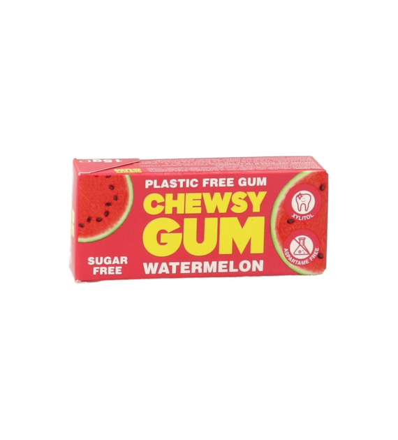 CHEWSY Gumy do żucia o smaku arbuzowym z ksylitolem 15g (10 gum)