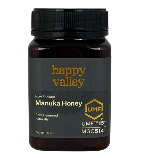 HAPPY VALLEY Miód Manuka UMF 15+ (MG 514+) 500g